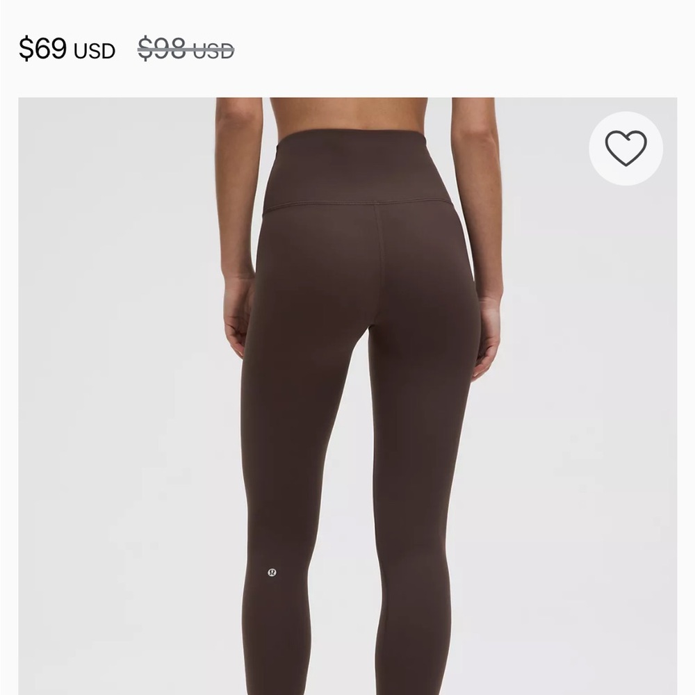 NWT Lululemon Wunder Train High-Rise Tight 25"